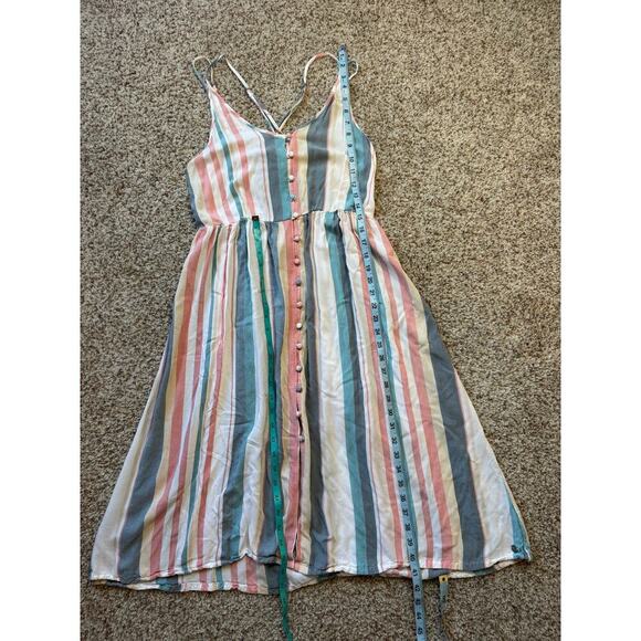 ROXY Sun Dress, size Small; colorful stripes; Adjustable straps - Picture 5 of 13